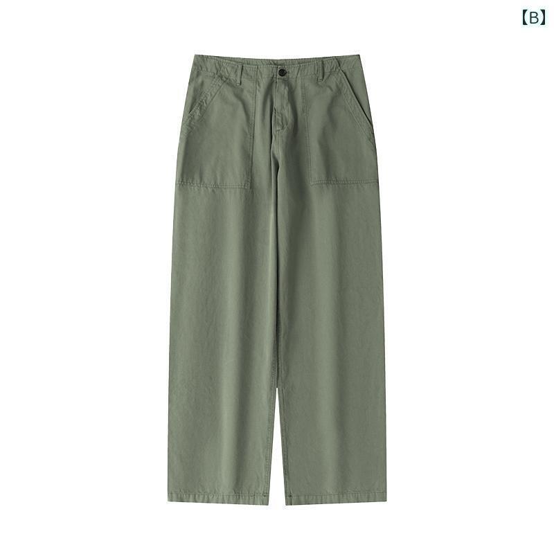 ストレート　ジーンズ　パンツ CountryMoment アメリカン レトロ カーキ ストレート オーバー オール ..