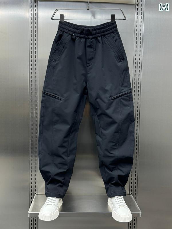 メンズ　ズボン　カジュアルパンツ 軽量 高級 ジッパー マチェーテ オーバー オール メンズ 2025 春秋 ..