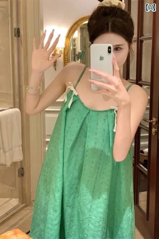 レディース　シャツ　カジュアル なの 少女 サスペンダー ナイトドレス 夏 女性 2025 レトロ プリント..