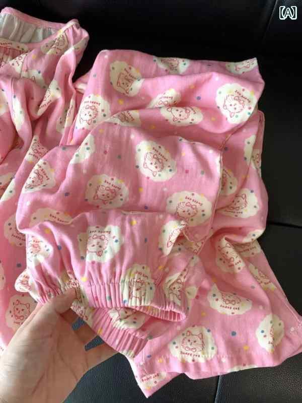 レディース　シャツ　カジュアル A級 綿 長袖 パジャマ スーツ 女性 2025 春夏 秋 ベビー 二 重 ガーゼ..