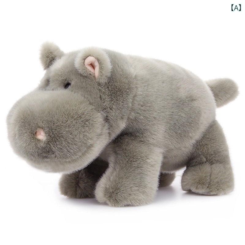 水槽　おもちゃ　フィギュア かわいい 小さい カバの ぬいぐるみの シミュレーション カバ 人形 水族 館 お土産 子供の 贈り物 女性