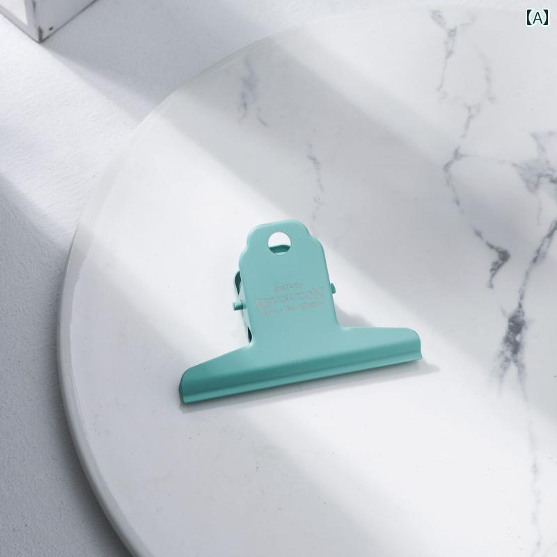 マネー　クリップ　財布 版 ライト レトロ ノート メタルクリップ ミント グリーン 描画 ボード クリッ..