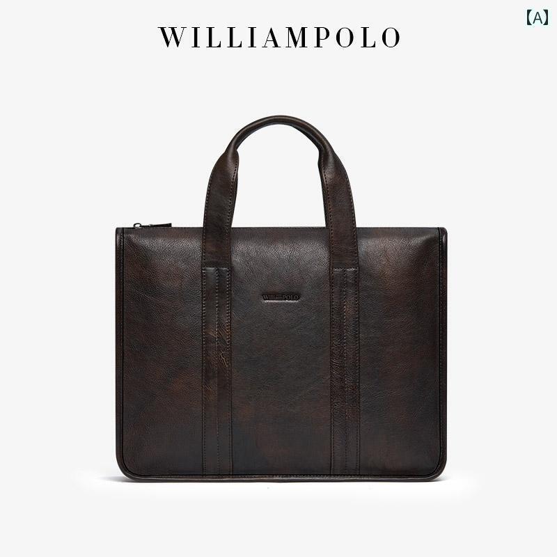 マネー　クリップ　財布 皇帝 ポール 革 メンズバッグ ブリーフケース 新第一層 牛革 クロス ボディ ハ..