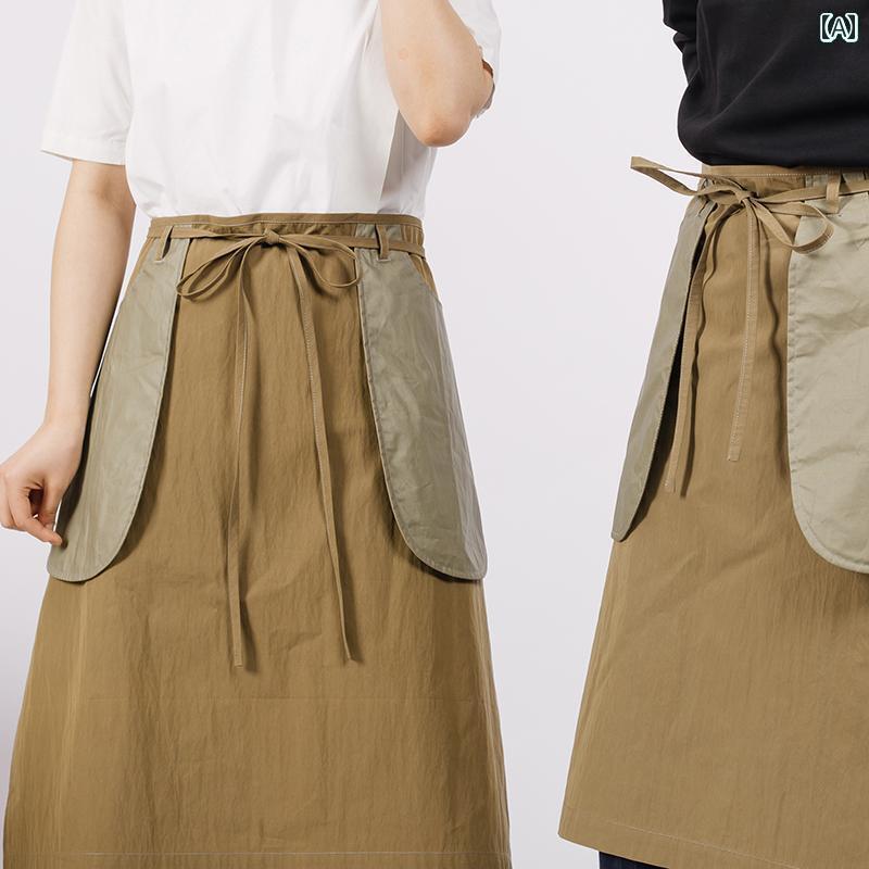 調理用　エプロン　料理 LuZao 想像 力 豊かな シリーズ 対照的な 半端 丈 エプロン ベーキング フラワ..