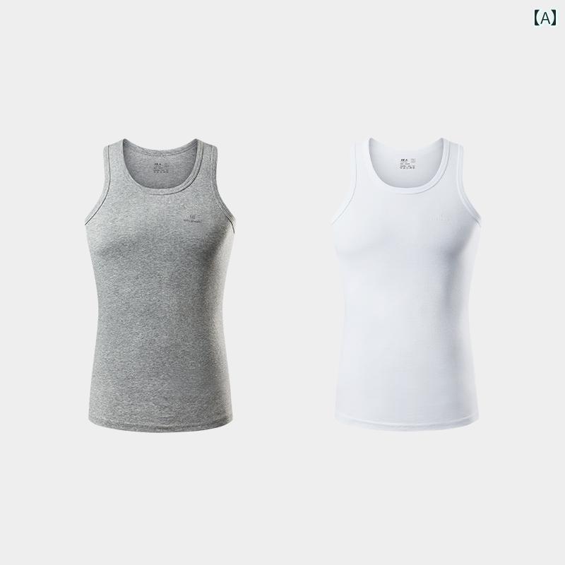 タンクトップ　メンズ　無地 Heilan Home メンズ ベスト 2025 夏 スタイル 綿 通気性高 伸縮性 タイト ..