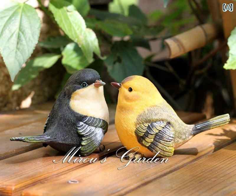 装飾 飾り ディスプレイ のな 家庭の リビング ルームの 屋外の 装飾 庭の 中庭の かわいい ギフトの シミュレーションの 鳥の 樹脂の 動物の 装飾品