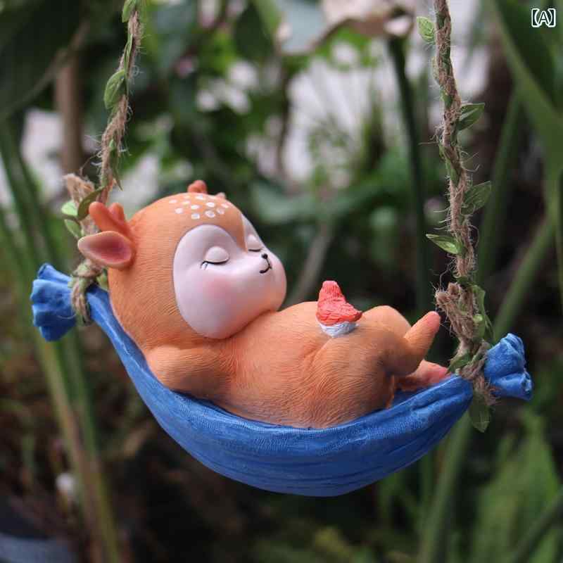 装飾 飾り ディスプレイ かわいい 鹿 ペンダント 屋外 中庭 ガーデン 森林 ヴィラ 布 風景 バルコニー 動物 装飾 装飾品 ギフト