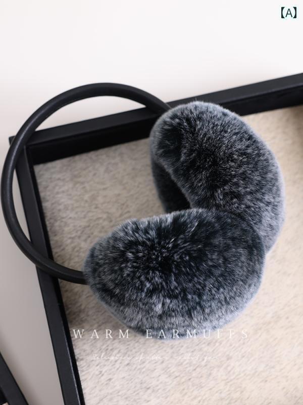 耳あて　防音　おしゃれ 小さい ミルク ボール 暖かい イヤーマフ 5 A グレード シープスキン レックス..