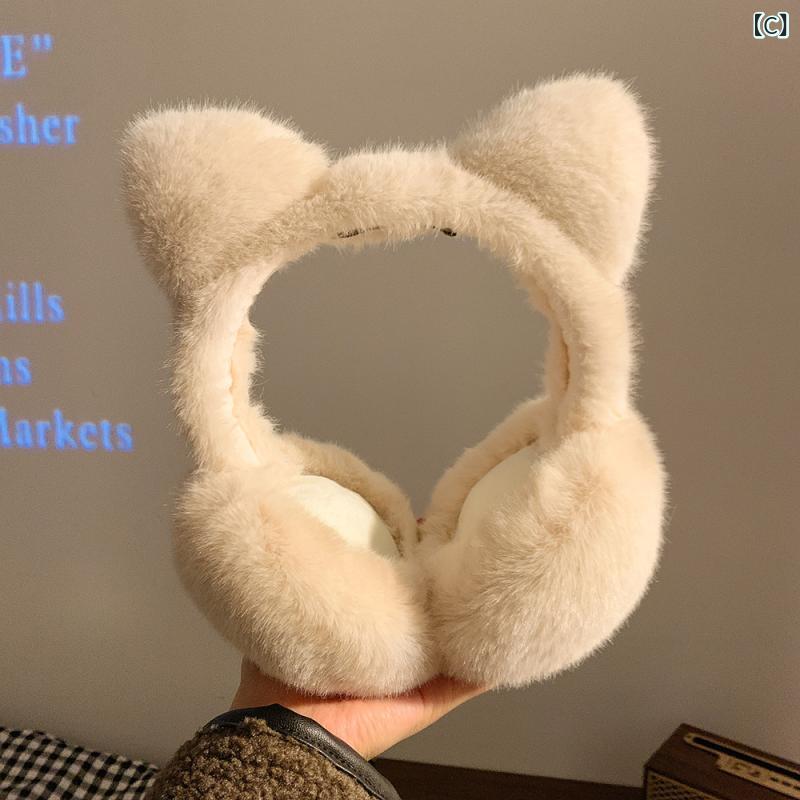 耳あて　イヤーマフ　かわいい かわいい 猫 耳な イヤーマフ レディース 冬 暖かい...
