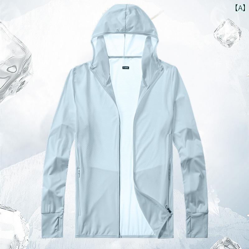 カップル ユニセックス ウェア 日焼け防止 服 メンズ 冷感 紫外線対策 皮膚 夏 薄型 ウインドブレーカー 通気性 釣り 夏の コート