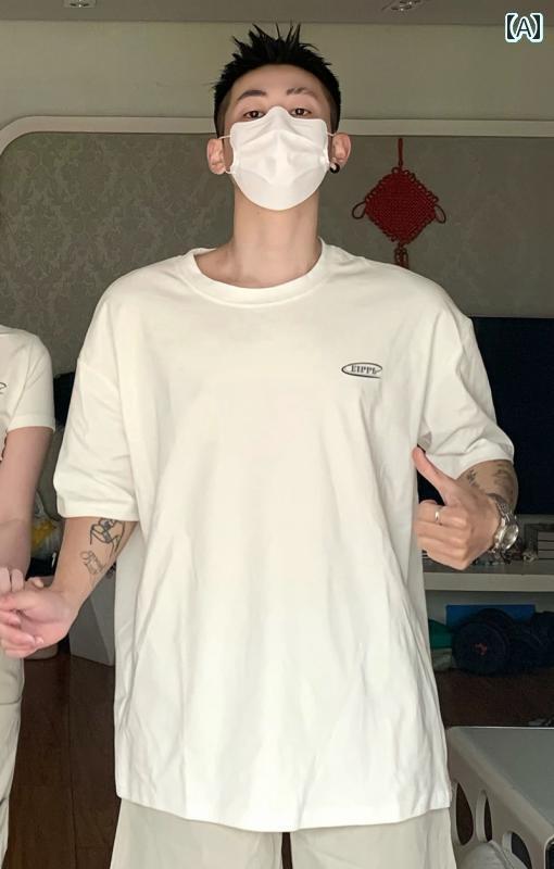 カップル ユニセックス ウェア アメリカン ストレート ショルダー 半袖 Tシャツ カップルの 衣装 夏の なの 高級 スーツ 1枚の スカートと コートの