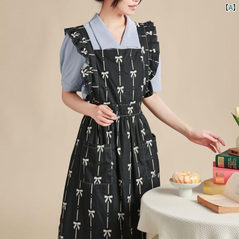 エプロン　レディース　かわいい エプロン かわいい プリンセス 風 アウターウェア小 花柄 おしゃれ 薄..