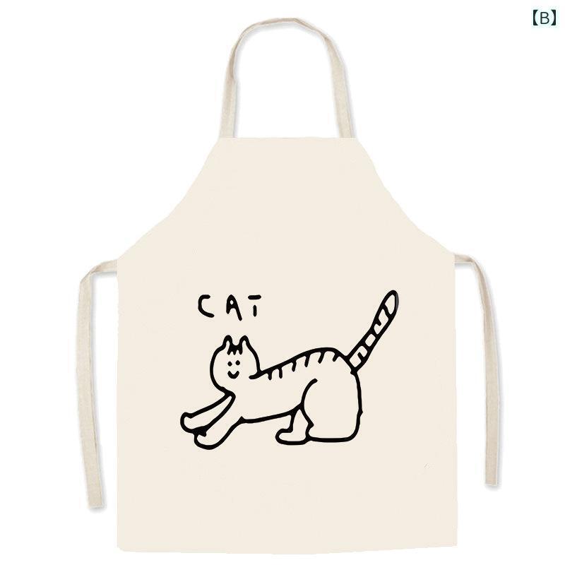 エプロン　レディース　かわいい シンプル イン スタイル かわいい 動物 ノースリーブ エプロン ウエス..