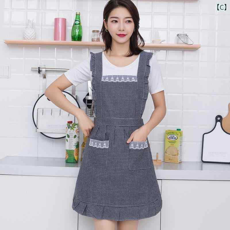 エプロン　おしゃれ　ママ 家庭用 キッチン用 エプロン 防水 防 油 厚手 作業着 男性用 かわいい 韓国 ..