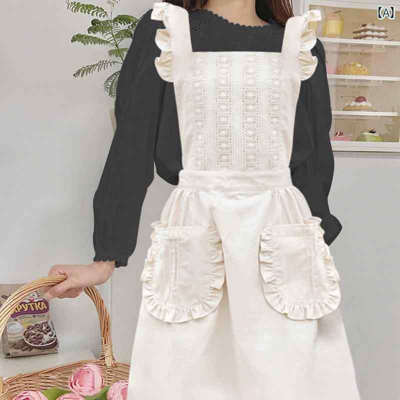 エプロン　おしゃれ　ママ ジュン ジヒョンと 同じ エプロン 韓国 ファッション 防汚 オーバー オール ..