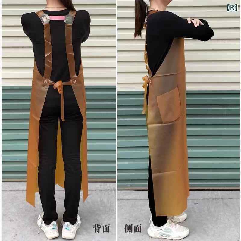 エプロン おしゃれ ママ 双 雨 の 防水 エプロン 魚を 殺し 屠 殺 場の 食堂 耐油性と 耐摩耗を 備えた ダブル ストラップ ウエスト 野菜 市場 メン...