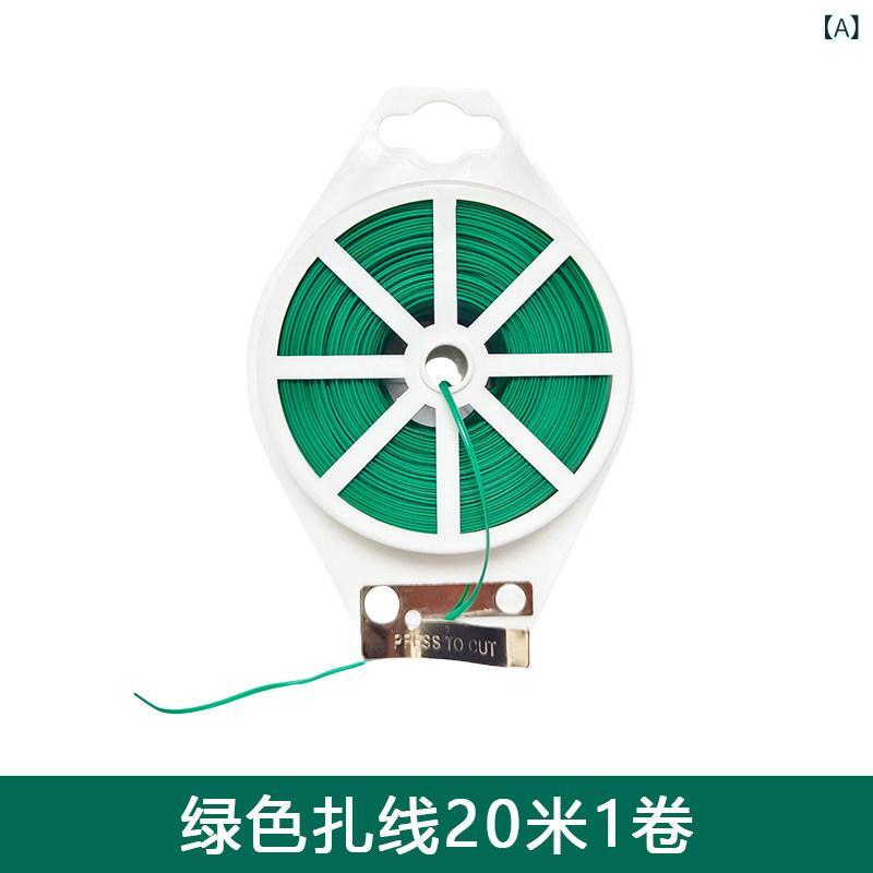 Rakuten - ガーデニング　DIY　道具　 園芸 結束 ワイヤー 多機能 固定 プラスチック コーティングワイヤー バラ つる 植物 フレーム フラワー ブラケット