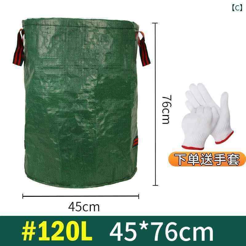 ガーデニング　DIY　道具　 ガーデニング 厚手 落ち葉 袋 庭 雑草 葉 枝 収集 袋大...