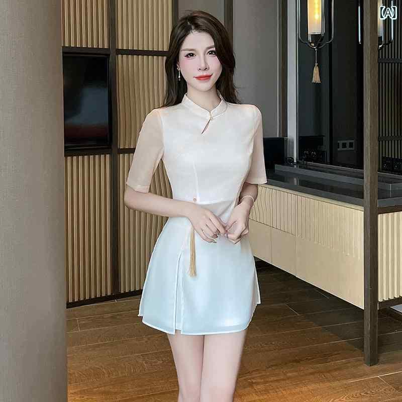 ドレス　ウェイター　レディース 2025年 新型 足 湯 技術者 作業着 女性 高級 中国式 耳 掃除 健康 ス..