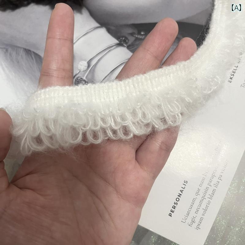 アクセサリー　シュシュ　ピン 秋冬 ホット 35 cm モヘア ダブルレイヤー タッセル マイ ラール スタイ..