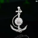 アクセサリー ピン ヘア の 金 メッキの 海の ピック ブローチ ハイエンド 女性用 アンカー 回転 可能 個性的な スーツ ジャケット コート アクセサリー...