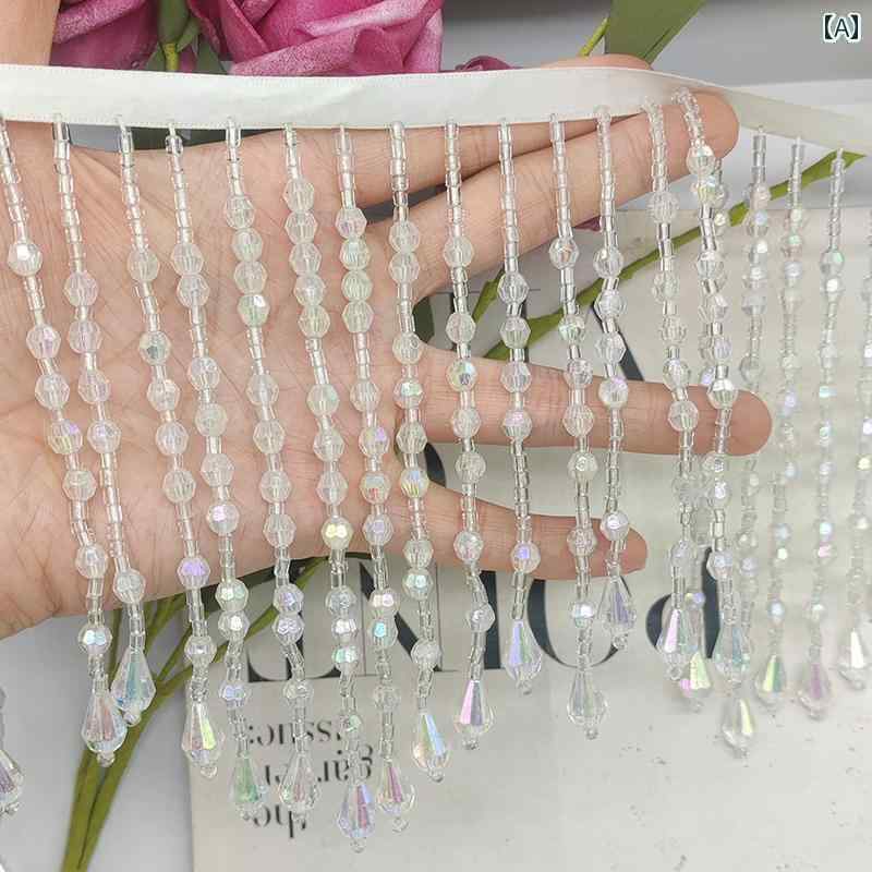 アクセサリー ピン ヘア 重い ビーズの 波型 タッセル レース DIY 衣類 アクセサリー 竹 帽子のみ 帽子 装飾 雲肩