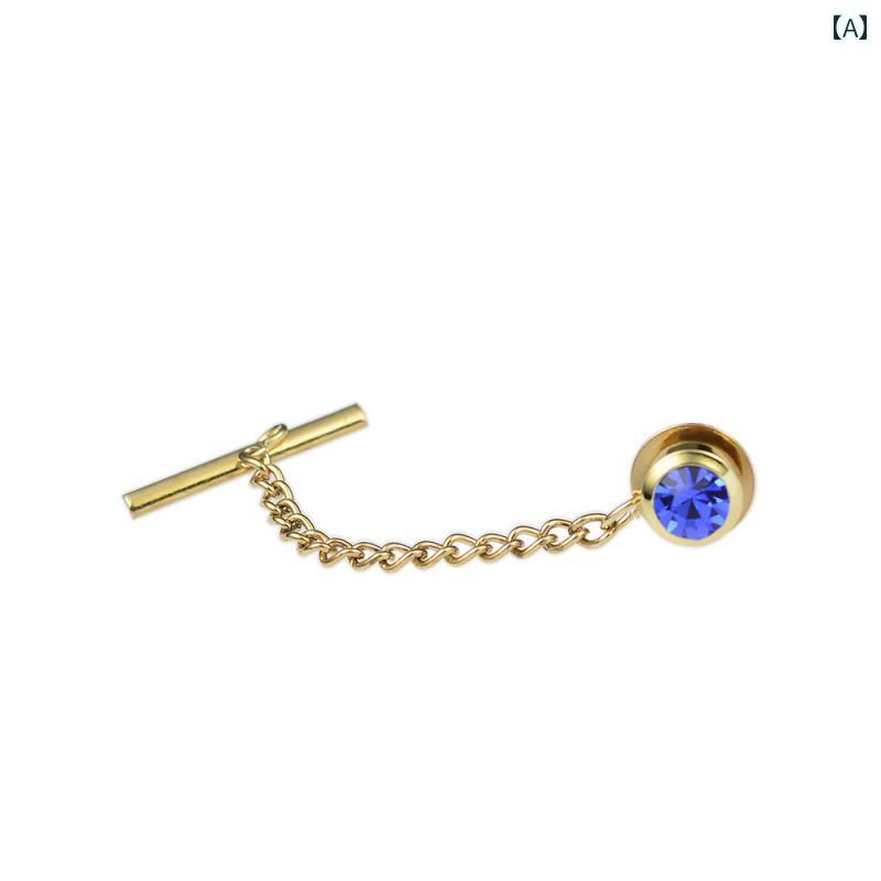 アクセサリー ピン ヘア ネクタイ 固定 ピン タイ タック バックル タッセル チェーン ラインストーン シングル 小さい ブローチ メンズ 装飾