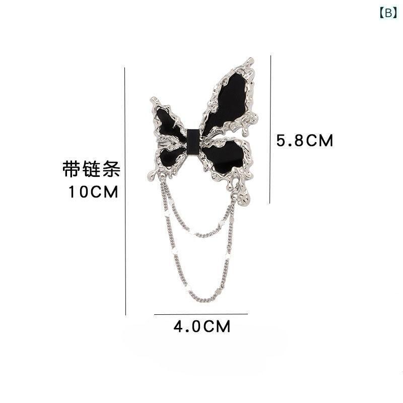 アクセサリー　ピン　ヘア 蝶の チェーン ブローチ タッセル ピン 秋冬 高度な スーツ セーター アクセ..