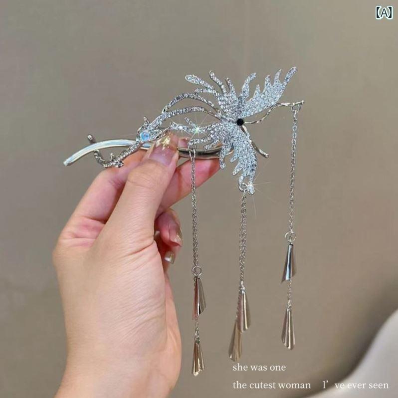 アクセサリー　タッセル　ピン 高級 タッセル バタフライ ツイスト ヘア ピン後 頭部 メタル グラブ クリップ 2025 女性用 アクセサリー