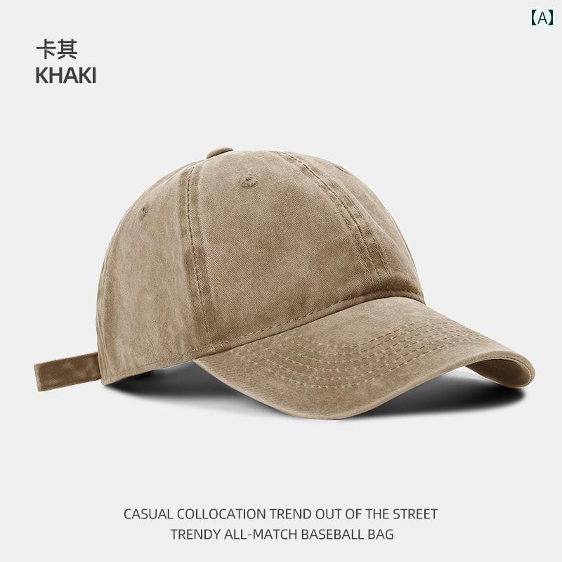 メンズ　帽子　キャップ 頭囲が 大きい メンズ キャップ な 小さい 女の子 ウォッシュ 加工と ダメージ..