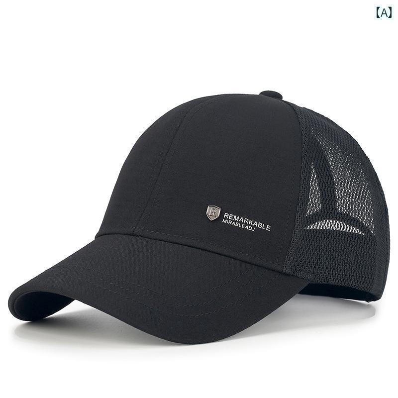 メンズ 帽子 キャップ 夏 帽子 メンズ 2025 スタイル 色あせ しない 野球帽 サンバイザー 通気性 メッシュ 中年 ダックビル キャップ