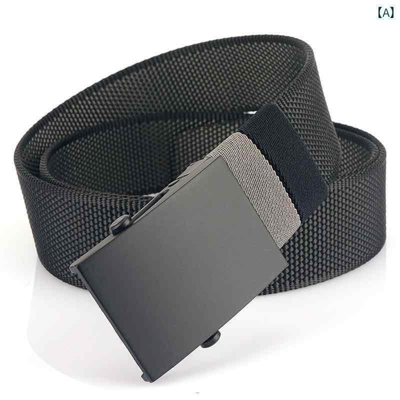 メンズ　ベルト　バックル メンズ ローラー バックル ナイロン ベルト スライダー キャンバス シングル..