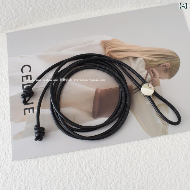 レディース　ベルト　チェーン 夏用の スカートと シャツに 合う レディース ソフト レザーベルトな 装..