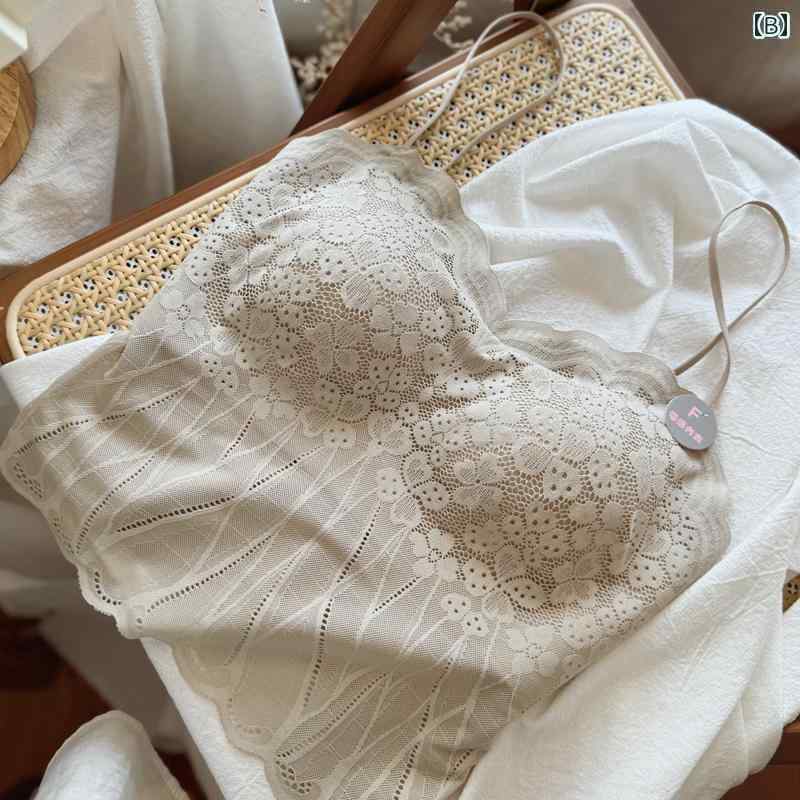 ブラ　レース　下着 フレンチレースの 魅惑的 キャミソール 美しい バック チューブ トップ 女性用 ボ..