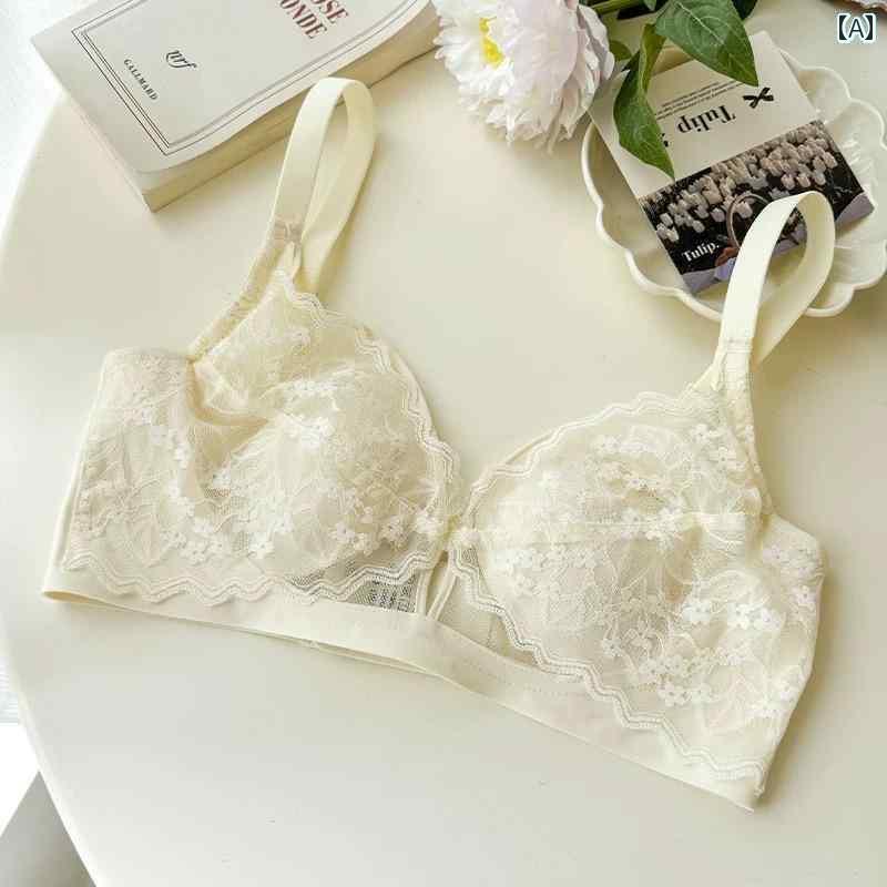 ブラ　レース　下着 フレンチレース クリスタル カップ ビッグ チェスト スモール 下着 レディース 夏 ..