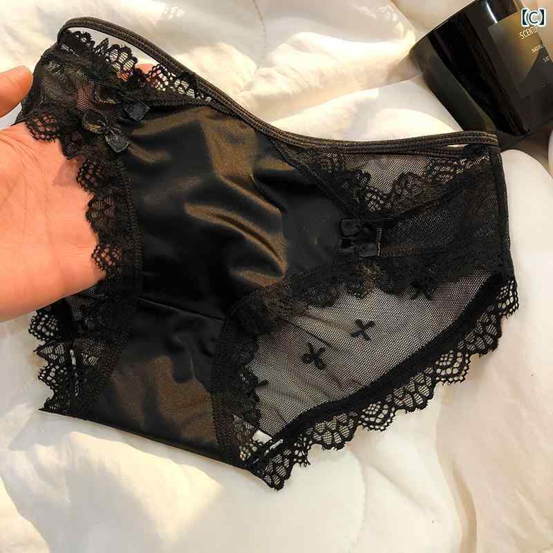 ブラ　レース　下着 フレンチ サテン シームレス デザイア 冷感 コットン クロッチ レディース レース ..