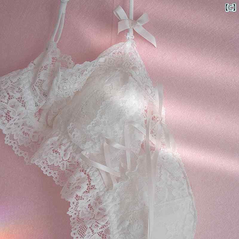 下着　レース　レディース の 女の子 なの レースの 縁の リボンの 夏 大きいサイズ 薄手 ミディアムと..