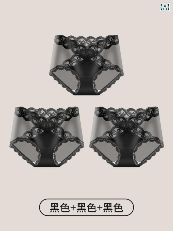 女性　下着　薄型 女の子 ミッドウエストの パンティー 魅惑的 レースの なの スタイル 高度な 通気性..
