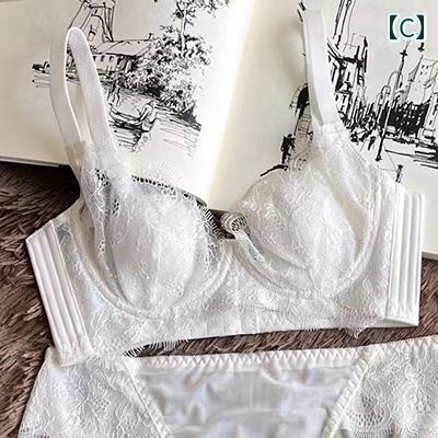 女性　下着　薄型 女性用 まつげ レース 薄型 下着 シームレスな ウサギの 耳 小さい 胸を 見せる 大き..