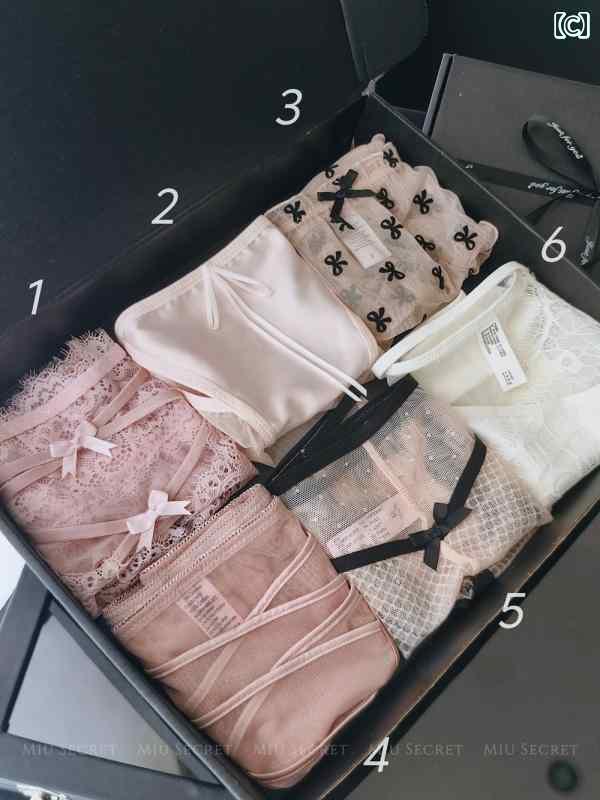 ランジェリー　下着　レース ラブ ミューズ 6枚の レースショーツ 女性用 センシュアル 2024年 デザイ..