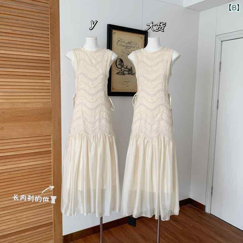 ランジェリー　下着　レース ティナ / ジム ホワイト ドレス ノースリーブ 袖 付き 2つのの レース カ..