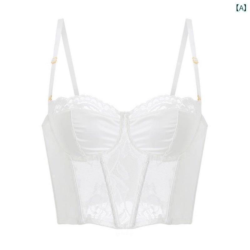 ランジェリー　下着　レース 女性用 セクシーランジェリー ハーフ カップ 小 胸 ギャザー フィッシュボ..