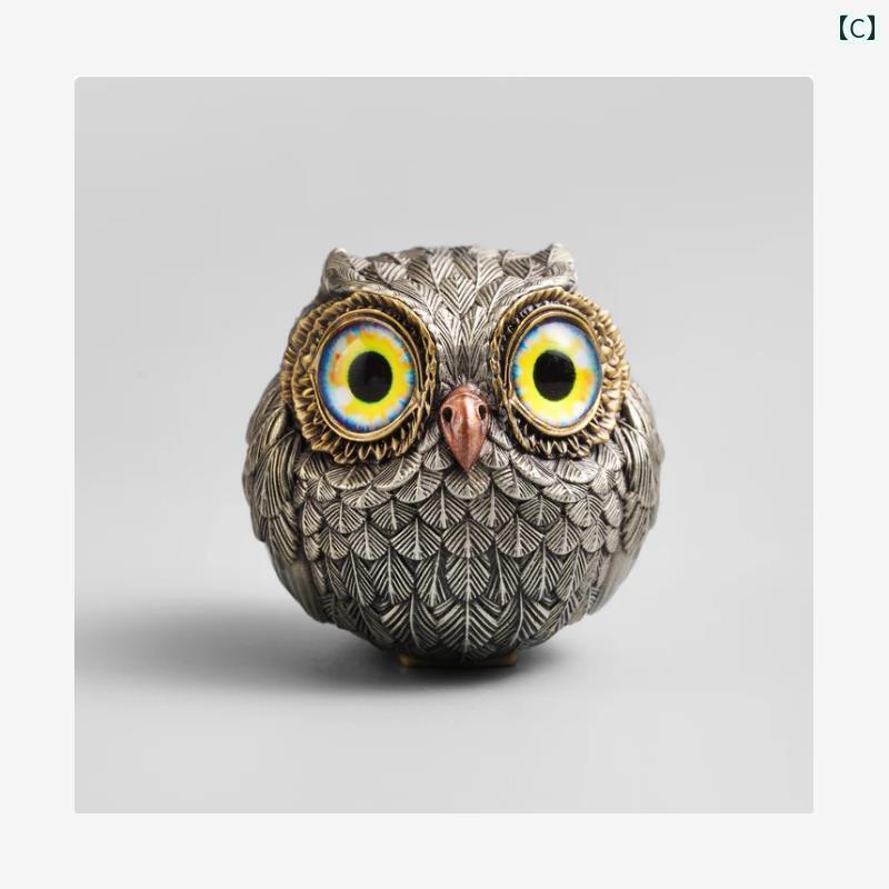 飾り　　歴史 フクロウの ビーズ ペンダントな ホーム クラフト かわいい デスク トップ デコレーション