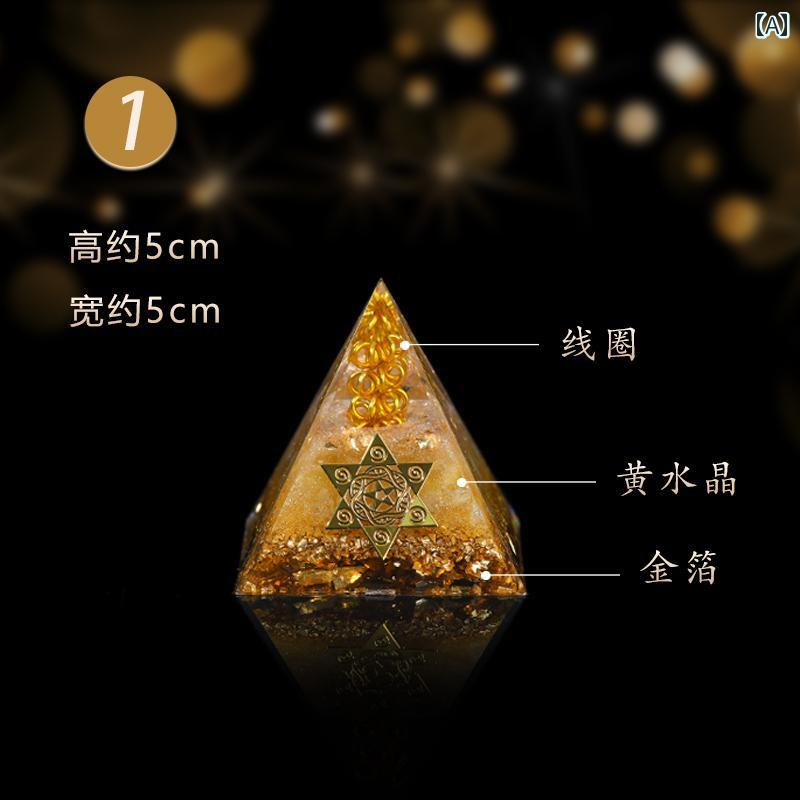 飾り 歴史 シトリンの フォーチュン ピラミッド ポジティブおよび 部分的な 富 タウン ハウス ホーム オフィス 車 装飾品 ギフトの 装飾