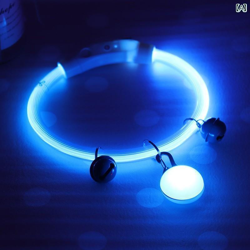 ワンちゃん　首輪　ライト 犬用 発光 首輪 夜間 迷子 防止 犬 散歩 ライト 充電 式 テディ コーギー 小..