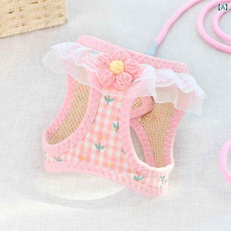 ハーネス　犬用　リード 子犬の 牽引 ロープ ベスト 小さい 子犬 テディ ビション ポメラニアン 胸 ハ..