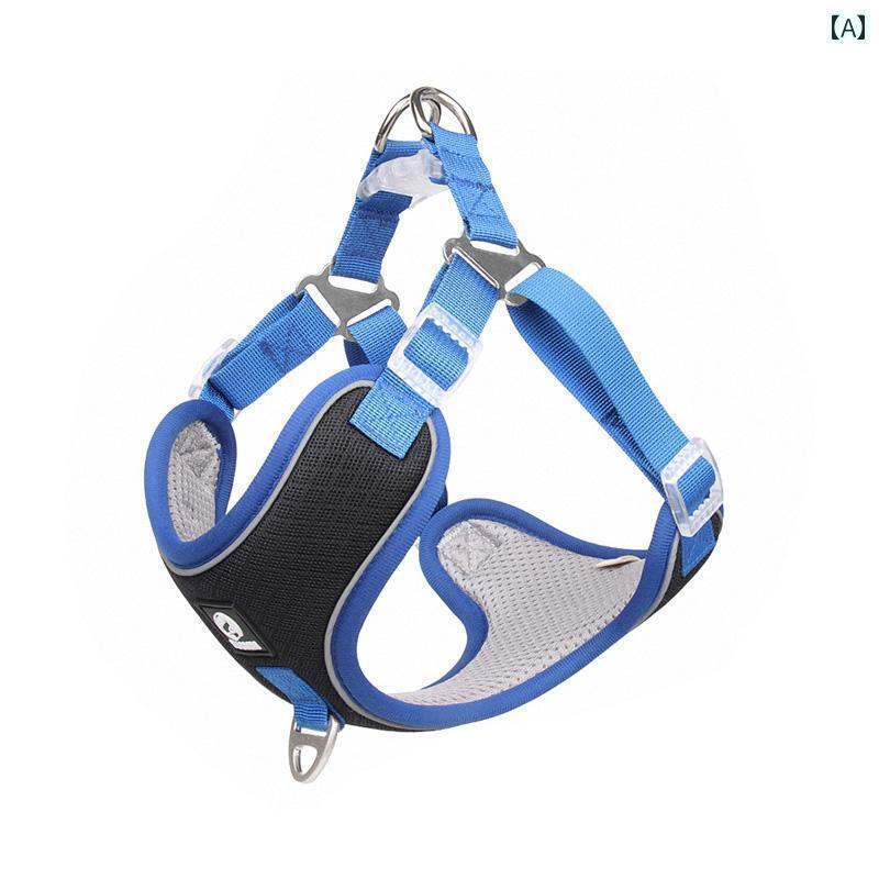 ハーネス　犬用　リード 柴犬 牽引 ロープ ベスト スタイル 調節可能 反射 中型および 大型 犬 アンチ ..