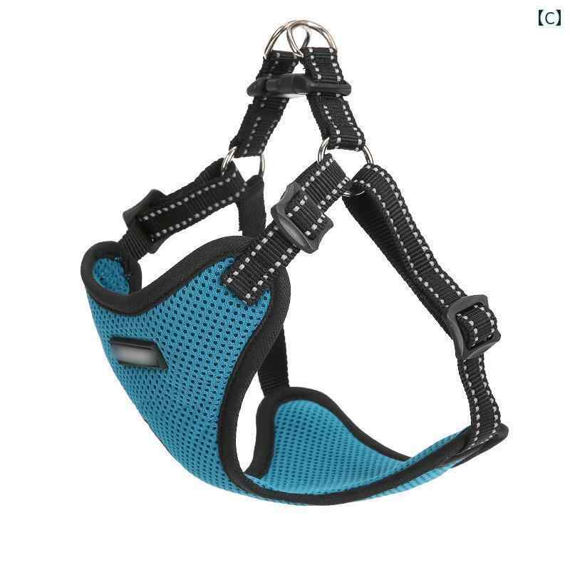 ハーネス　犬用　リード ペット 用品 犬用 チェストハーネス 軽量 通気性 ベスト サイズ 調節可能 リー..