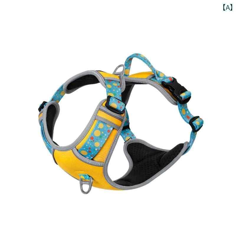 楽天サポートシェアグローバルわんちゃん　ハーネス　かわいい KITI GO / Kaiqi ハイ ドッグ 防 爆 牽引 ロープ ベスト スタイル チェストハーネス 軽量 調節可能 ペット 用品