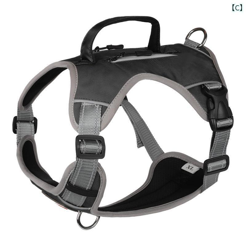 わんちゃん　ハーネス　かわいい 犬 用 防 爆 チェストハーネス ポータブル ペット 多機能 反射 調節可..